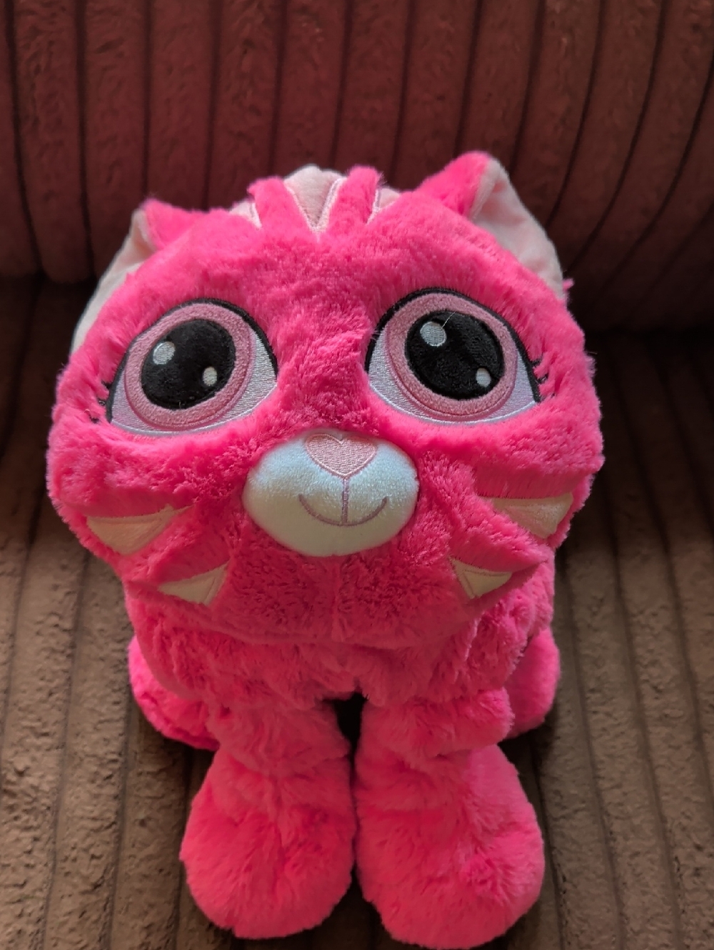 Pink Plush Kitty Stuffed Animal - Soft Cuddly Toy